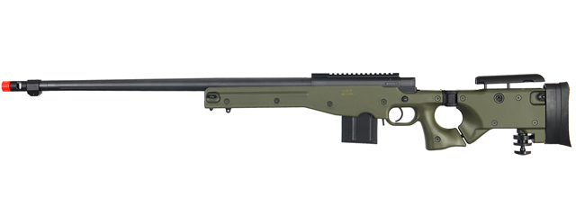 WELL AIRSOFT L96 AWP BOLT ACTION RIFLE W/ FLUTED BARREL - OD GREEN