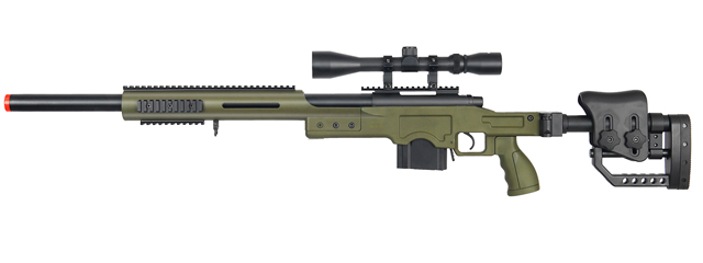 WELL MB4410GA BOLT ACTION RIFLE w/SCOPE (COLOR: OD GREEN)