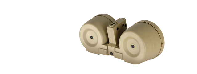 ICS MC-202 Electric Drum Magazine w/ M4 Adapter, Tan