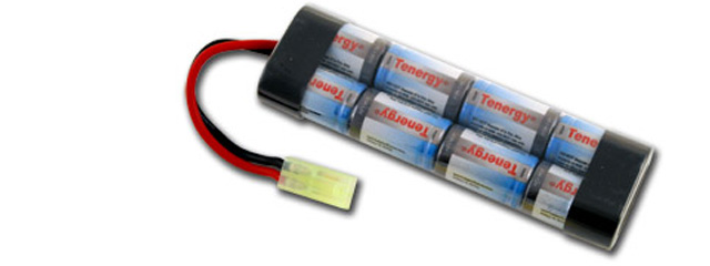 AIRSOFT TENERGY PREMIUM 9.6V NIMH MINI TYPE BATTERY FOR AEG - 1600 MAH