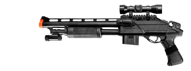 UKARMS R870B Spring Shotgun w/Laser, Scope, & Flashlight