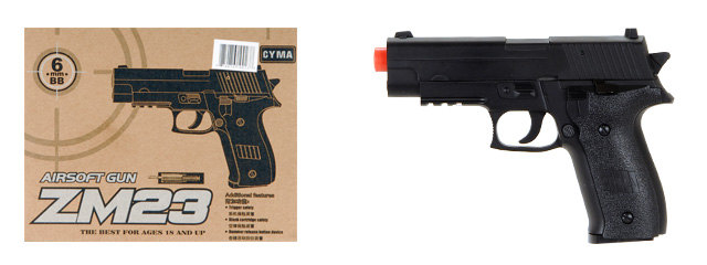 CYMA ZM23 MK.23 METAL SPRING PISTOL - BLACK