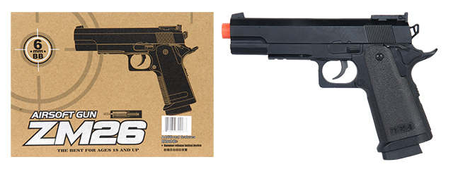 UK ARMS COMPACT METAL SPRING PISTOL - BLACK