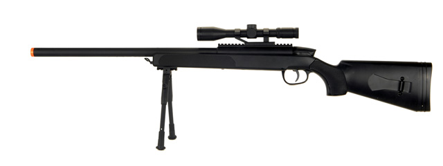 CYMA AIRSOFT MK51 BOLT ACTION SNIPER RIFLE W/ SCOPE - BLACK