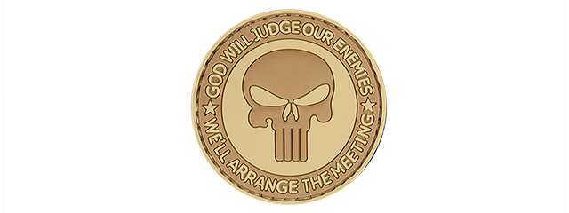 AC-130T "GOD WILL JUDGE OUR ENEMIES" PVC PATCH (TAN)