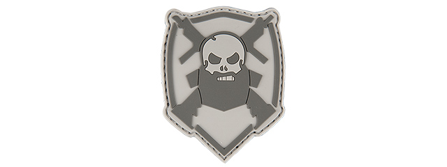 AC-130W BEARDED SKULL (GRAY & WHITE)
