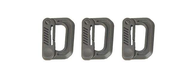 AC-325G SET OF 3 TYPE D QUICK HOOK SMALL SIZE (FOLIAGE GREEN)