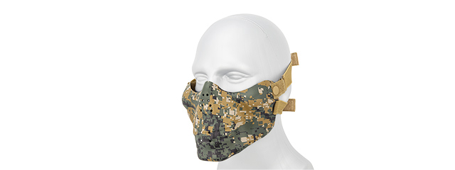 AC-587DW SKULL HALF-FACE MASK (WOODLAND DIGITAL)