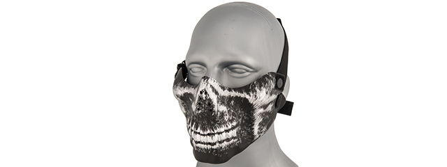 AC-587YH SKULL HALF-FACE MASK (SILVER/BLACK)