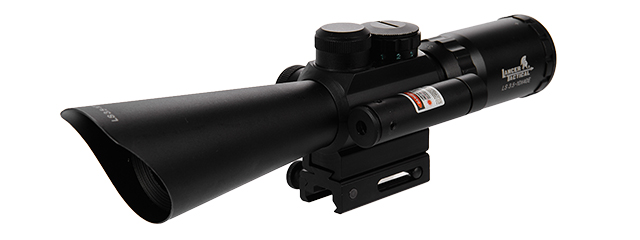 CA-1404 3.5-10X40 ER RED & GREEN ILLUMINATED RIFLE SCOPE W/ LASER SIGHT