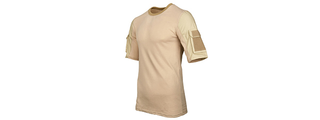 CA-2741T-M LANCER TACTICAL SPECIALIST ADHESION ARMS T-SHIRT - MEDIUM (TAN)