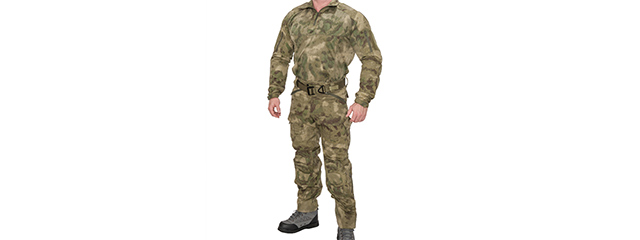 RUGGED COMBAT UNIFORM SET w/ SOFT SHELL PADDING (AT-FG), XS