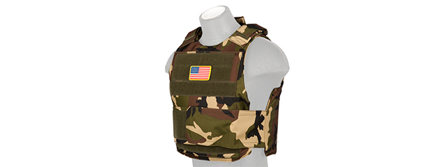CA-302WN Nylon Body Armor Tactical Vest (Woodland)