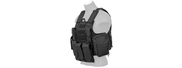 CA-303BM Strike Tactical Vest (Color Black, Size: Large)