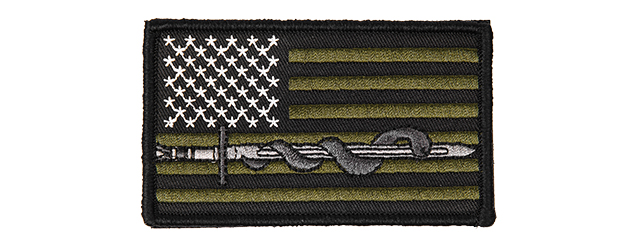 CA-5150 SWORD & SNAKE EMBROIDERED PATCH (OD)