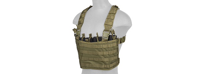 CA-882G LIGHTWEIGHT CHEST RIG W/ CONCEALED MAGAZINE POUCH (OD GREEN)
