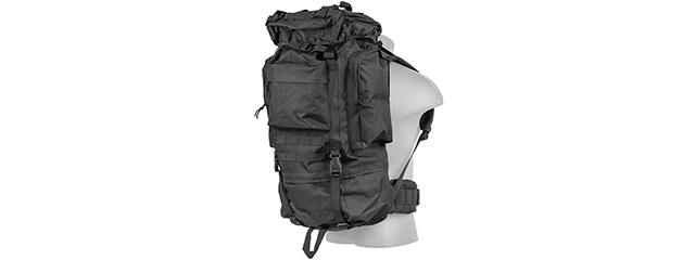 CA-L108B 65L WATERPROOF OUTDOOR TRAIL BACKPACK (BK)