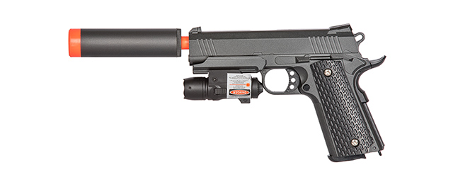 G25A Lancer Tactical Spring Metal Pistol w/ Laser (Grey)