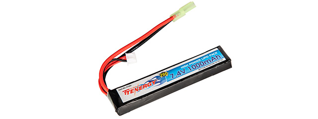 TENERGY 7.4V 1000MAH LIPO AIRSOFT BUFFER TUBE STICK TYPE BATTERY (NO. 31597)