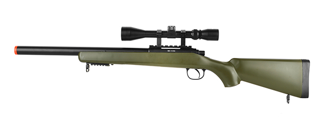 WELL BOLT ACTION VSR CQB AIRSOFT SNIPER RIFLE W/ SCOPE (OD GREEN)