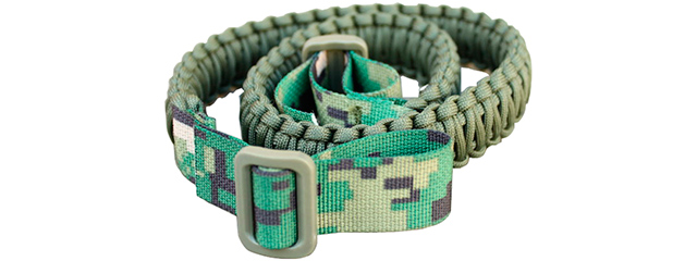 T1605-WD PARACORD SURVIVAL BRACELET (WOODLAND DIGITAL )