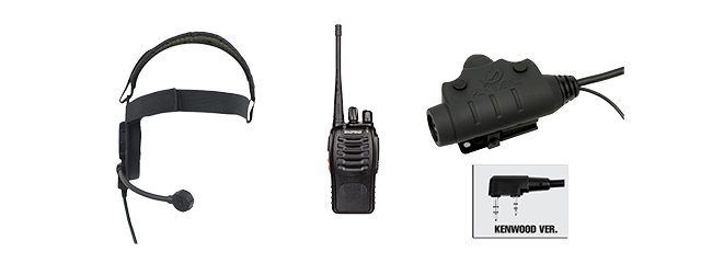 BOWMAN EVO III HEADSET + Z115KEN PTT + WALKIE TALKIE SET (BK)