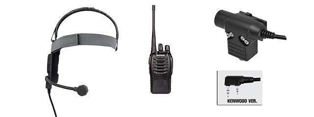 BOWMAN EVO III HEADSET + Z113KEN PTT + WALKIE TALKIE SET (FG)