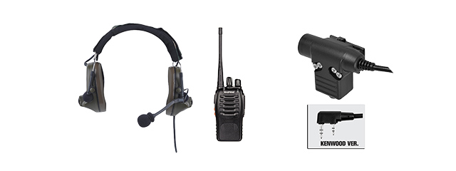 Z COMTAC II HEADSET + Z113KEN PTT + WALKIE TALKIE SET (FG)