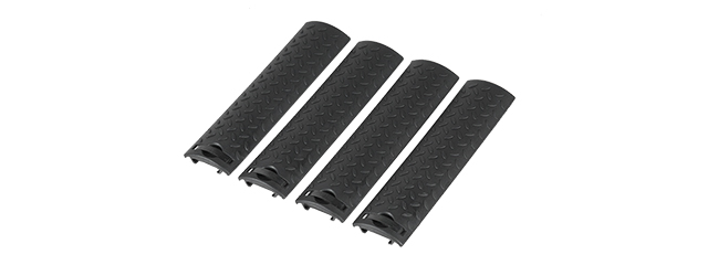 AC-428B DIAMOND PLATE RAIL COVER 4PC SET (COLOR: BLACK)