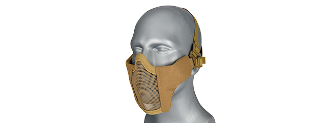 G-FORCE STEEL MESH NYLON LOWER FACE MASK (TAN)