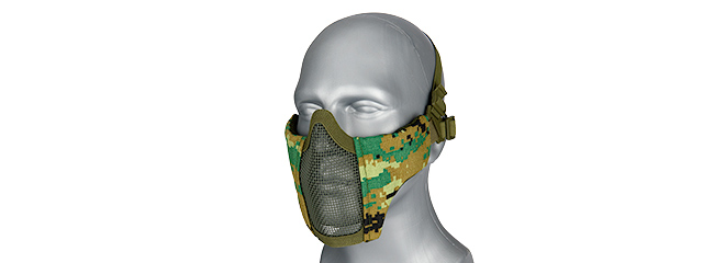 G-FORCE STEEL MESH NYLON LOWER FACE MASK (WOODLAND DIGITAL)