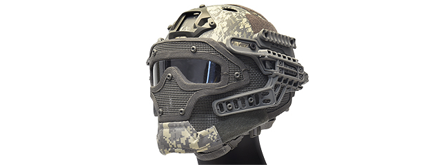 G-FORCE G4 SYSTEM NYLON BUMP HELMET MASK W/ GOGGLES - ACU