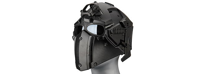 AC-892BB WOSPORT TACTICAL HELMET W/ NVG & TRANSFER BASE (BLACK)