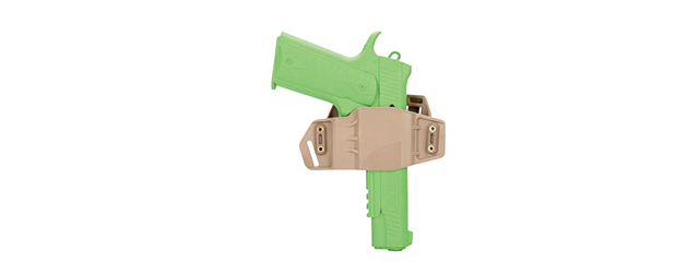 CA-1242T ABS POLYMER TACTICAL PISTOL WRAP BELT HOLSTER (TAN)