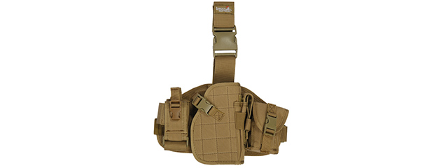 CA-324TN 1000D NYLON MOLLE PLATFORM DROP LEG HOLSTER (TAN)