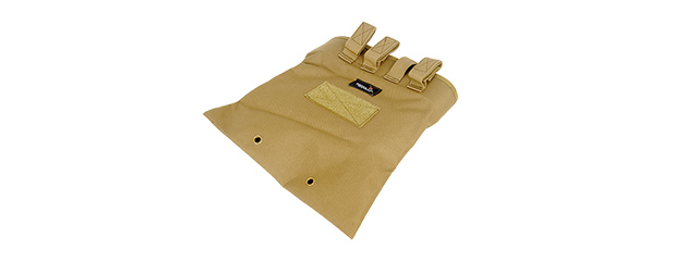 CA-341TN AIRSOFT LARGE FOLDABLE MOUNTABLE DUMP POUCH (TAN)