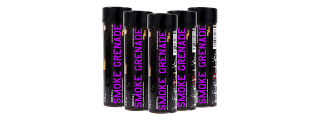 Enola Gaye Pack of 5 WP40 High Output Airsoft Wire Pull Smoke Grenade (Color: Purple)