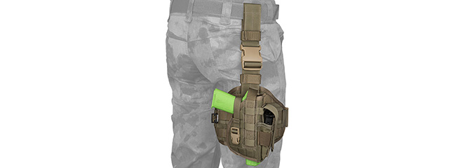 FY-HRB04RG TACTICAL DROP LEG MOLLE PISTOL HOLSTER (RANGER GREEN)