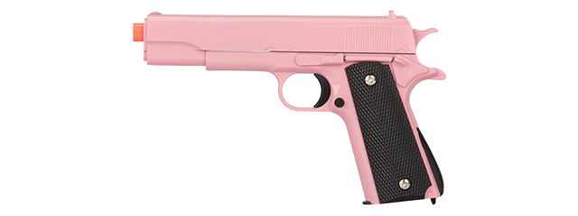 G13P SPRING POWERED 1911 METAL AIRSOFT PISTOL (PINK)