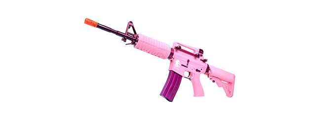 G&G M4 Carbine Femme Fatale AEG Rifle w/ Crane Stock (Color: Pink)