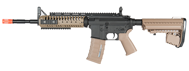 Atlas Custom Works Full Metal M4 Airsoft AEG w/ Customizable RIS (Color: Black / Tan)