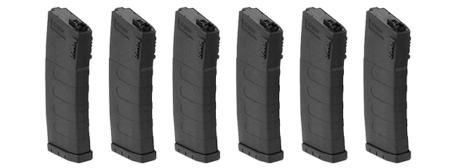 6X KWA AIRSOFT 120RD ERGONOMIC POLYMER K120 MID-CAPACITY MAGAZINES