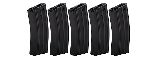 LT-01B-MAG-G2X5 HIGH CAPACITY 300RD METAL AEG GEN 2 MAGAZINE, SET OF 5 (BK)