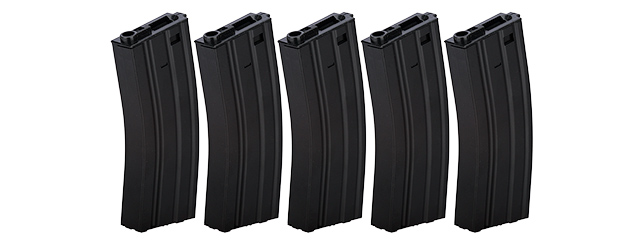 LT-01B-MAG-G2X5 HIGH CAPACITY 300RD METAL AEG GEN 2 MAGAZINE, SET OF 5 (BK)