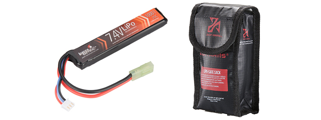 Lancer Tactical 7.4V 1000mAh 20c Stick Lipo Battery