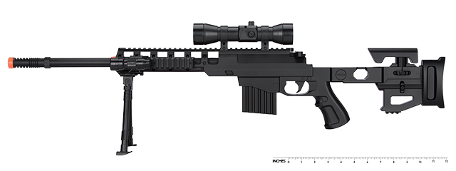 P1402 FULLY LOADED TACTICAL QUAD RIS SNIPER RIFLE (BLACK)