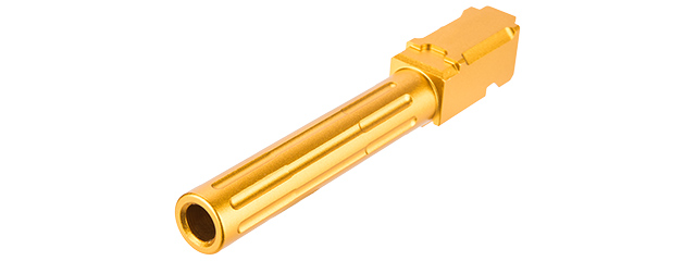 ALUMINUM FLUTED AIRSOFT OUTER BARREL FOR TM G17 SERIES (GOLD)