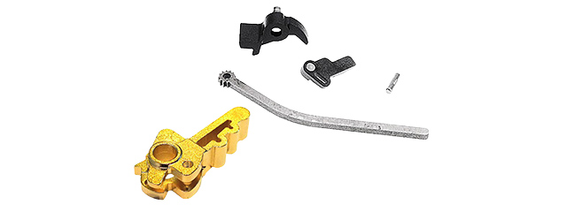 AIRSOFT MASTERPIECE CNC STEEL HAMMER & SEAR SET FOR MARUI HI-CAPA INFINITY QB (GOLD)