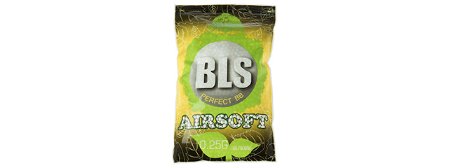 BLS PERFECT BB 0.25G (BIODEGRADABLE) AIRSOFT BBS [4000RD] (WHITE)
