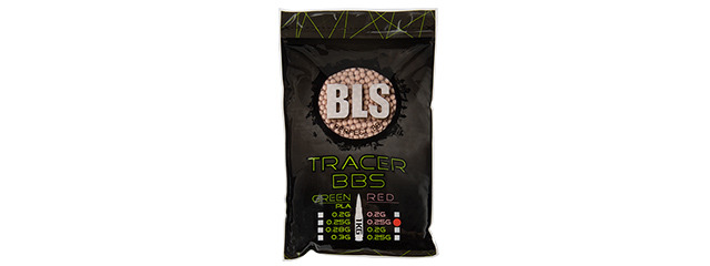 BLS PERFECT BB 0.25G (TRACER PRECISION) AIRSOFT BBS [4000RD] (RED)